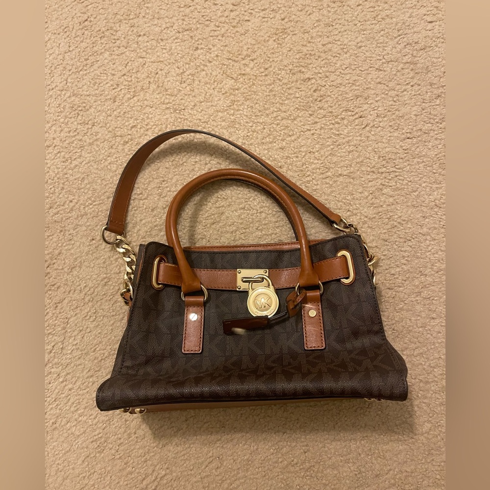 Brown Michael kors purse authentic